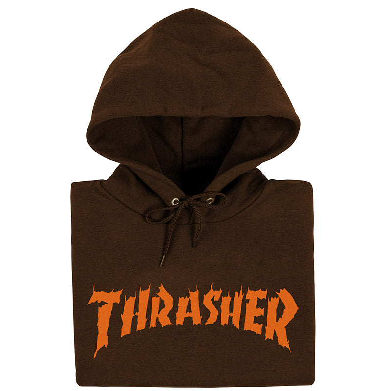 Thrasher Burn It Down Hoodie Dark Chocolate