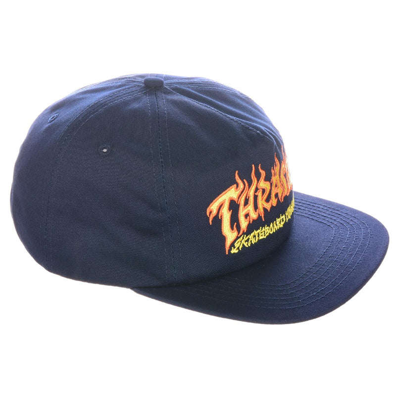 Thrasher Fire Logo Snapback Navy