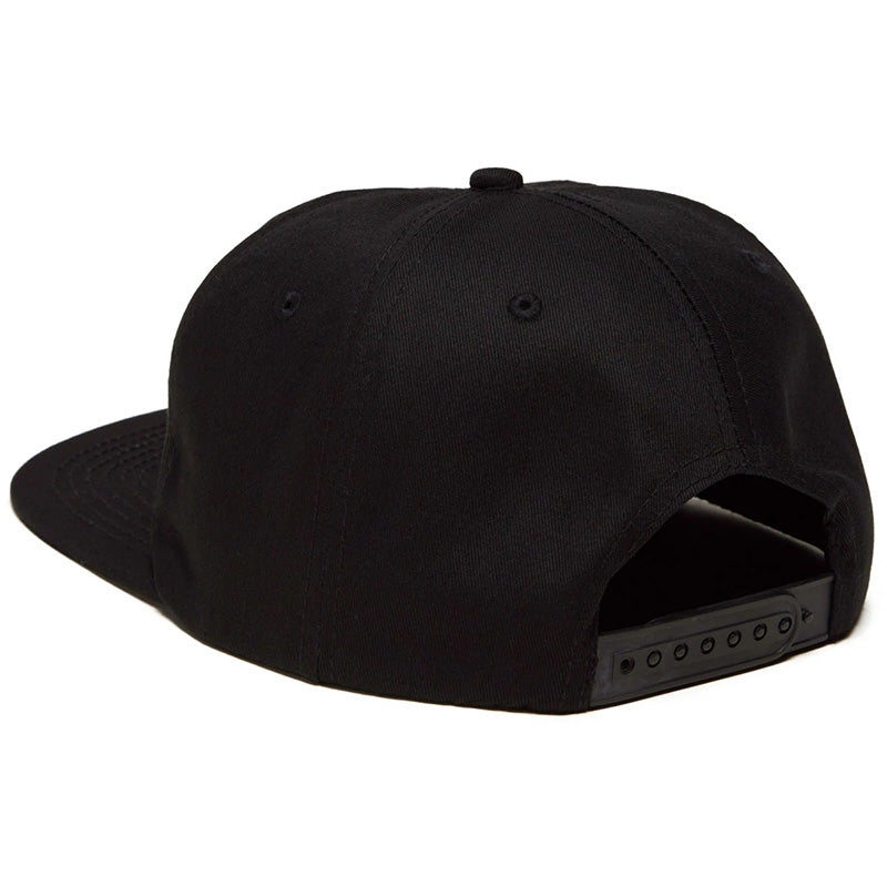 Thrasher Flame Embroided Snapback Cap Black