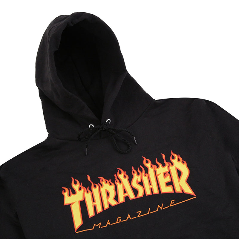 Thrasher Flame Logo Hoodie Black