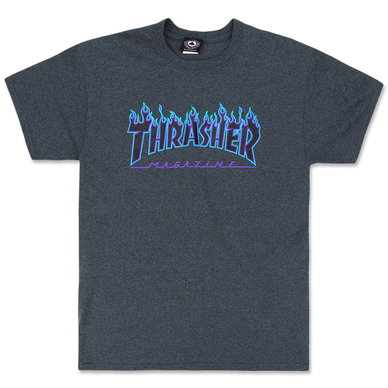 Thrasher Flame Logo T-Shirt Dark Heather