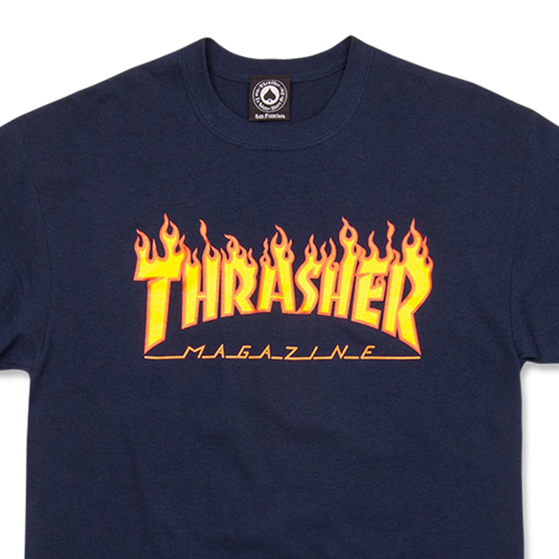 Thrasher Flame T-Shirt Navy