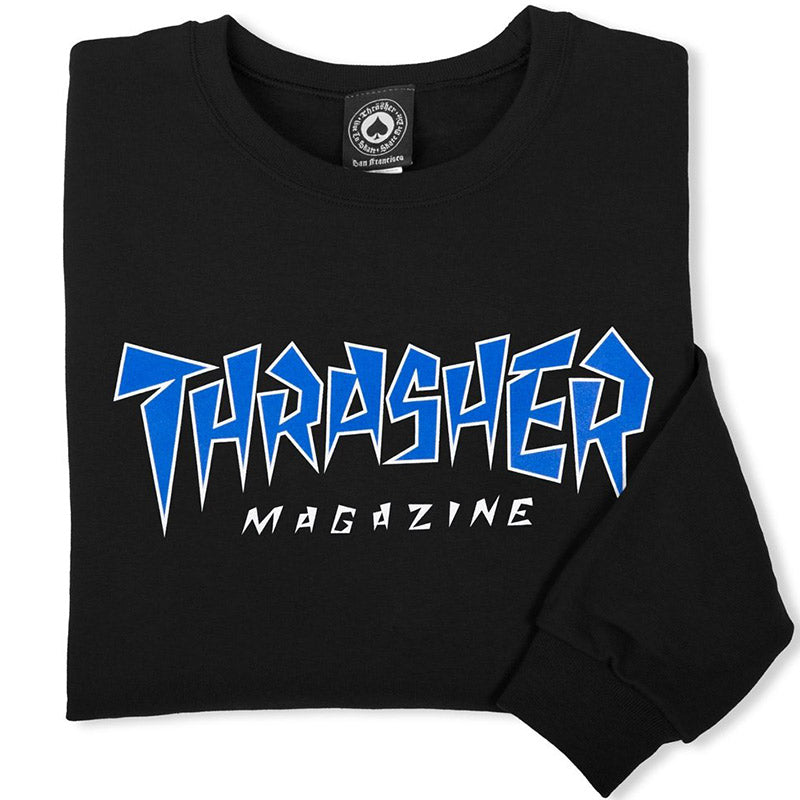 Thrasher Jagged Logo Crewneck Sweater Black