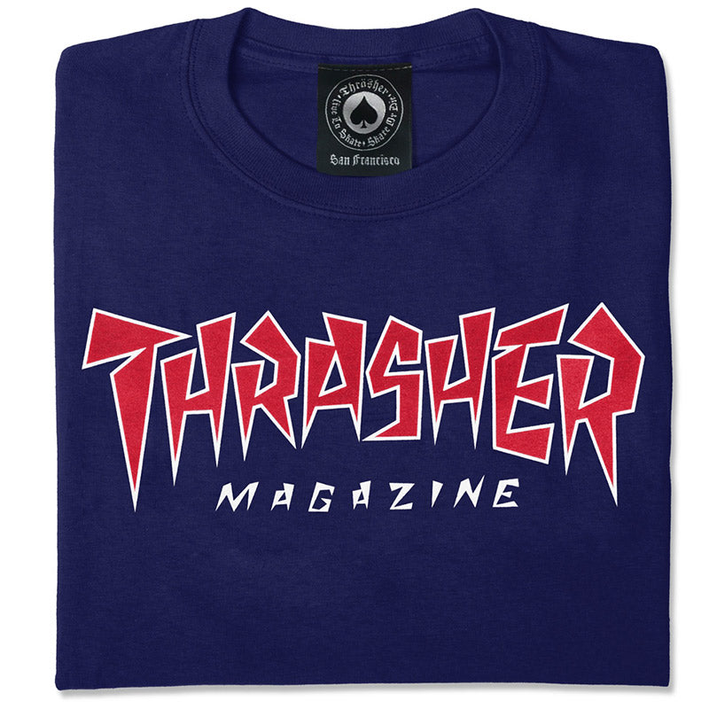 Thrasher Jagged Logo T-Shirt Navy