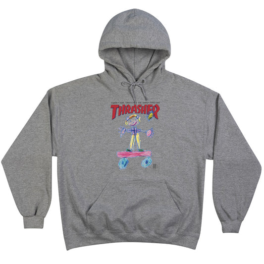 Thrasher Kid Cover Hoodie Ash
