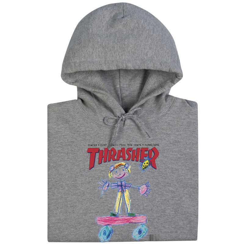 Thrasher Kid Cover Hoodie Ash