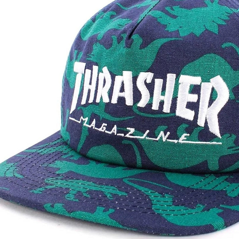 Thrasher Mag Logo Snapback Dino Print