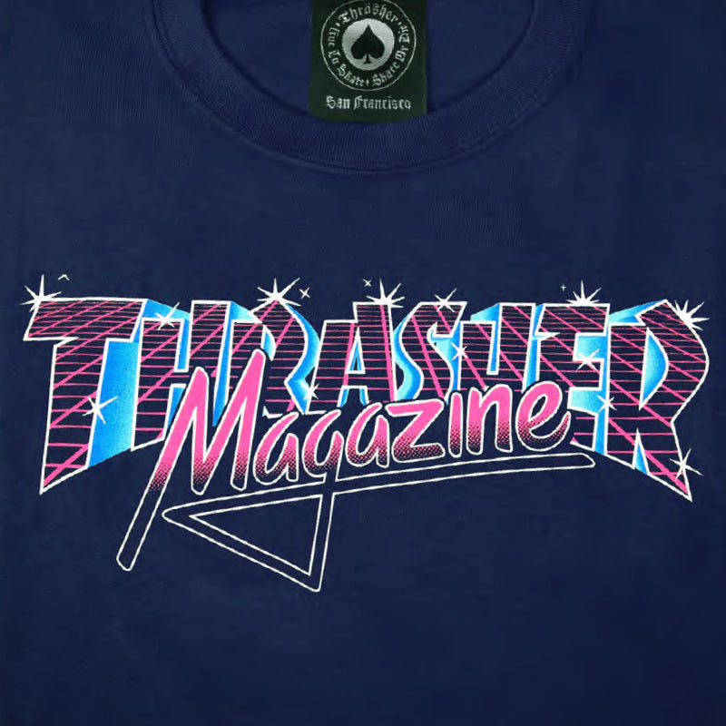 Thrasher Vice Logo T-shirt Navy Blue