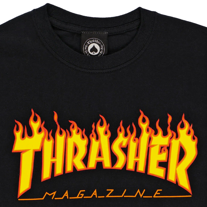 Thrasher Youth Flame T-Shirt Black