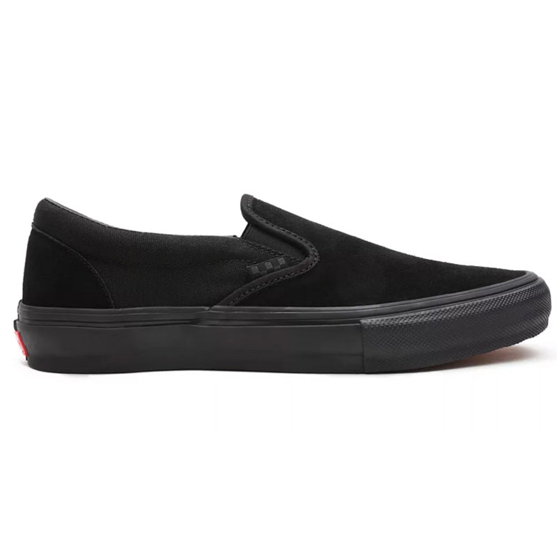 Vans hot sale black slipons