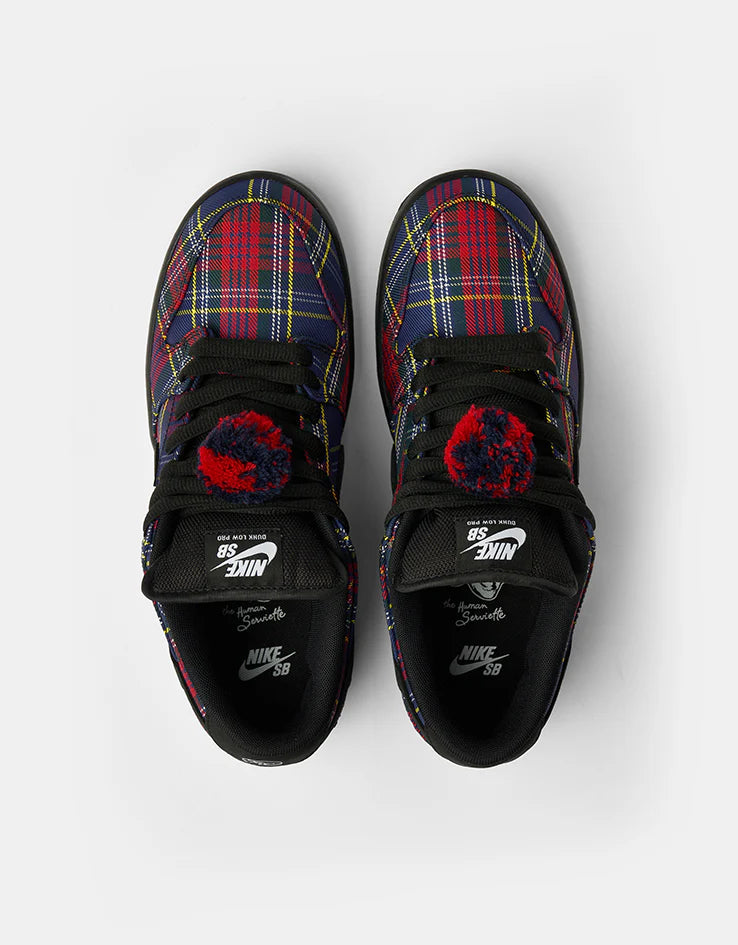 Nike SB x Nardwuar Dunk Low Pro University Red/Black-Yellow Strike-Deep Royal Blue