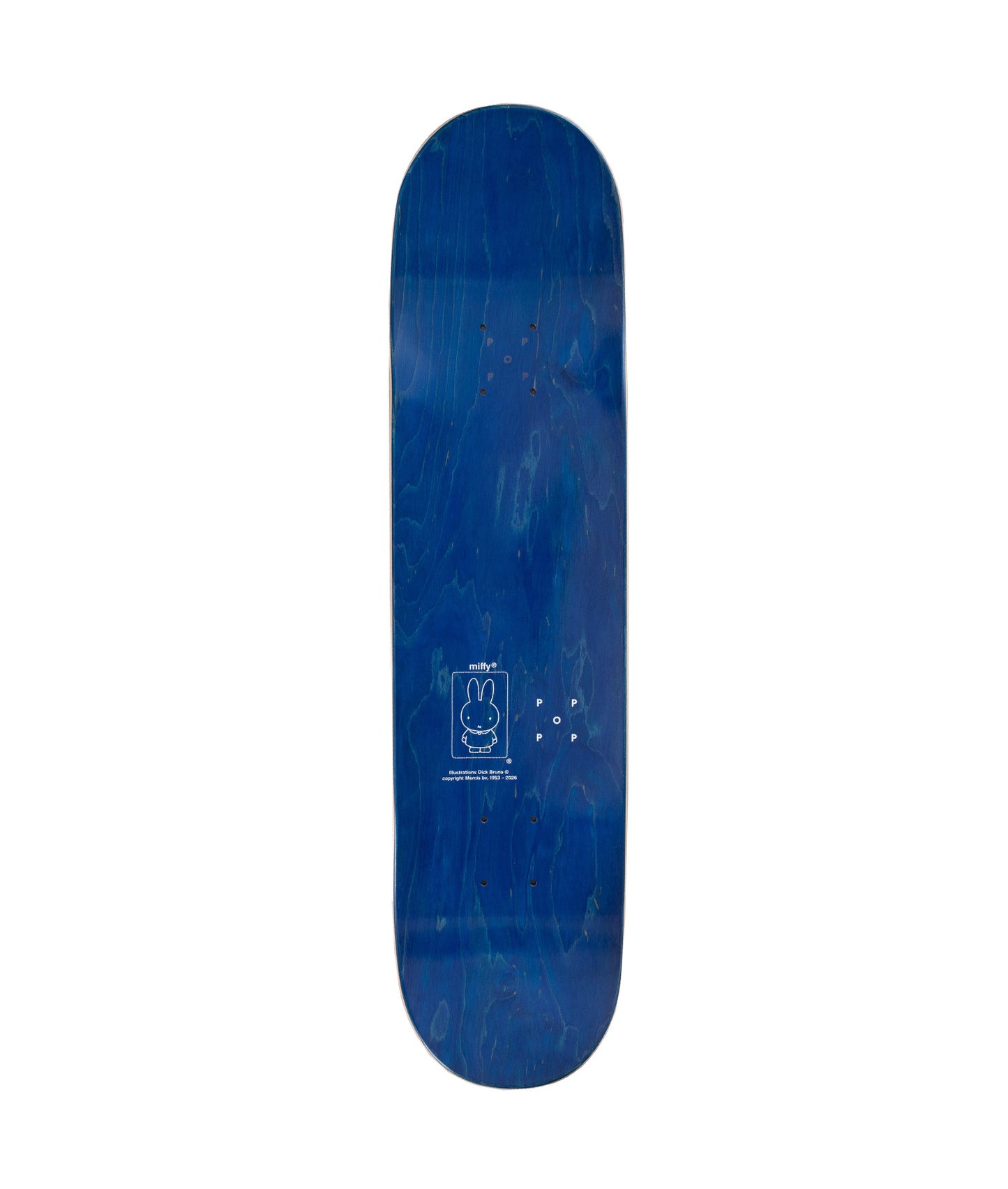 POP x Miffy Over The Moon Skateboard Deck 7.75 Brown