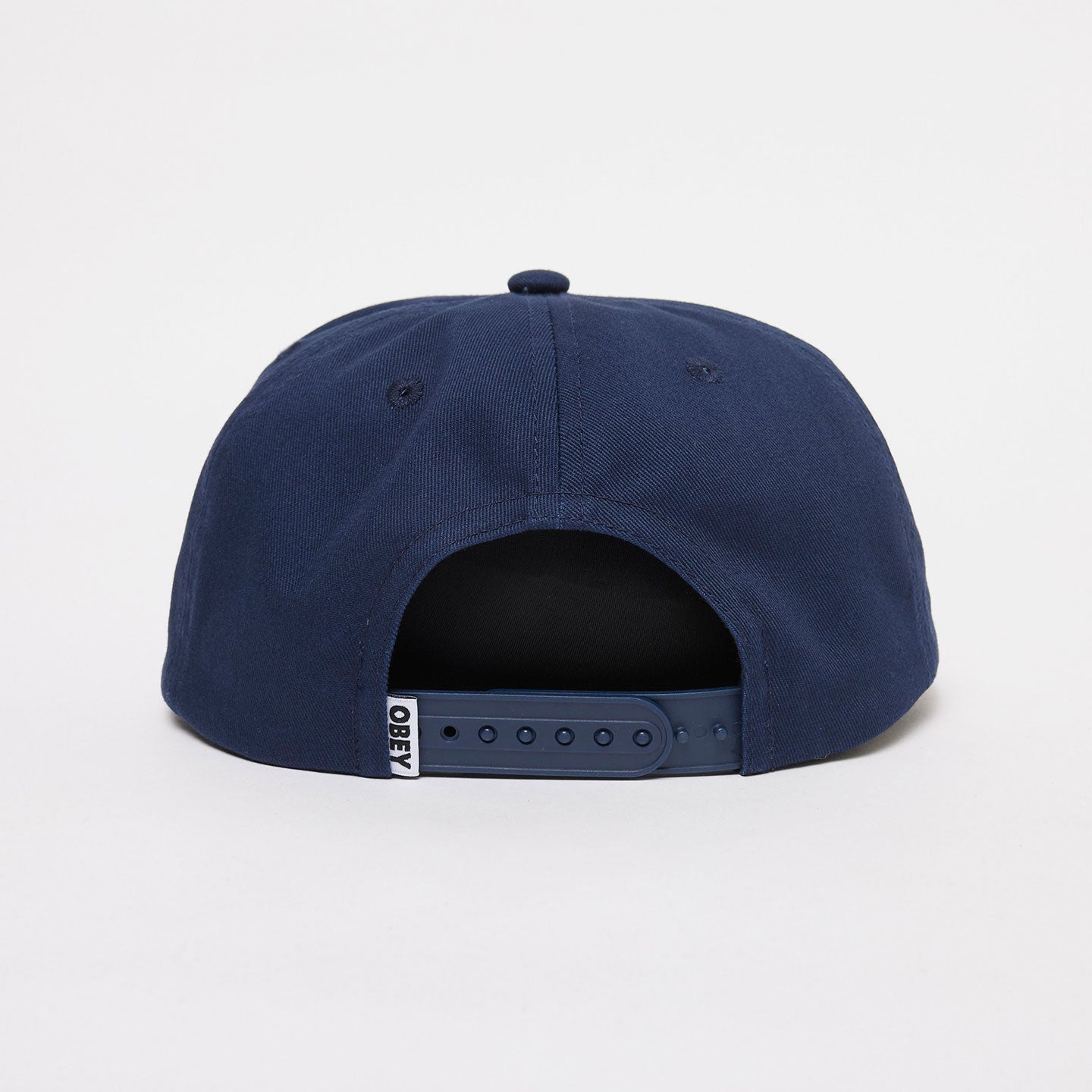 Obey Records 5 Panel Snapback Cap Mild Navy