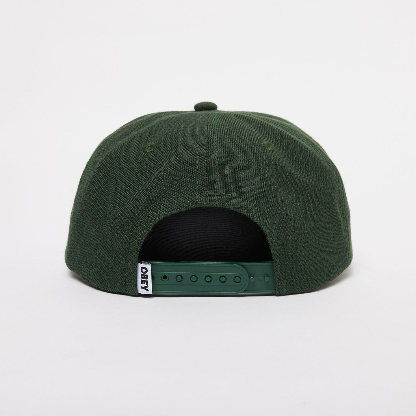 Obey Devil 6 Panel Classic Snapback Cap Dark Cedar