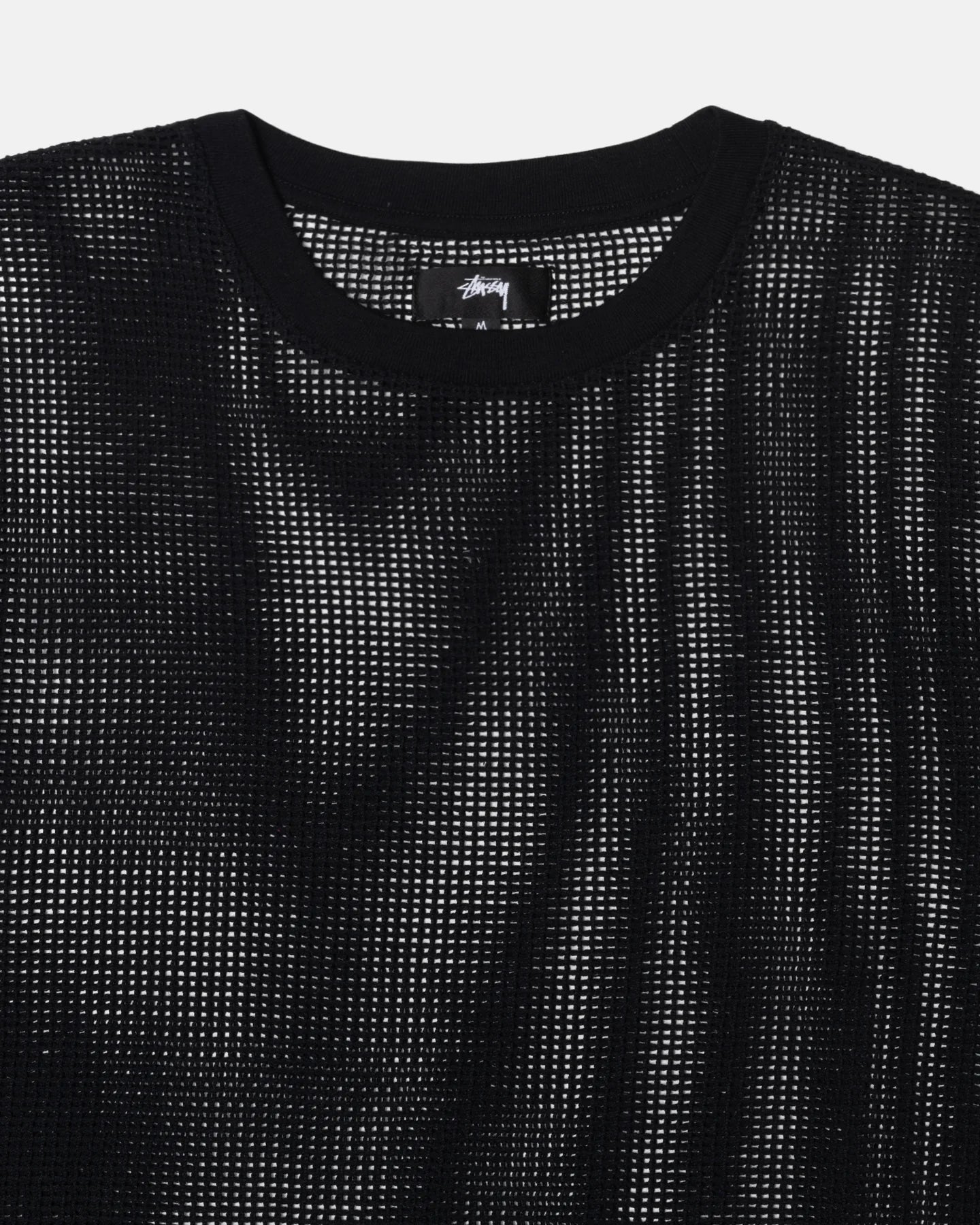 Stüssy Cotton Mesh SS Crewneck Sweater Black