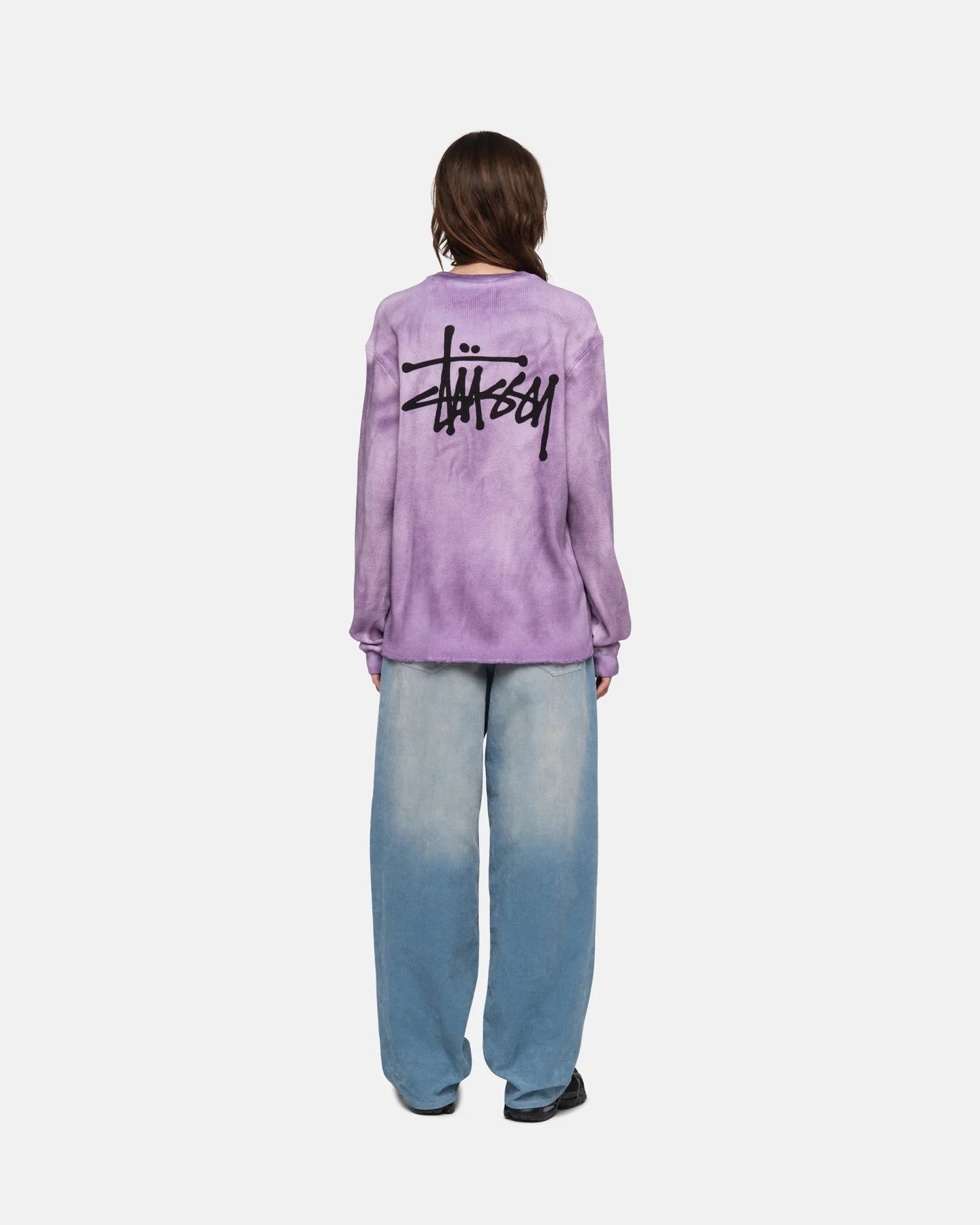 Stüssy Basic Stock Thermal Crewneck Sweater Lavender