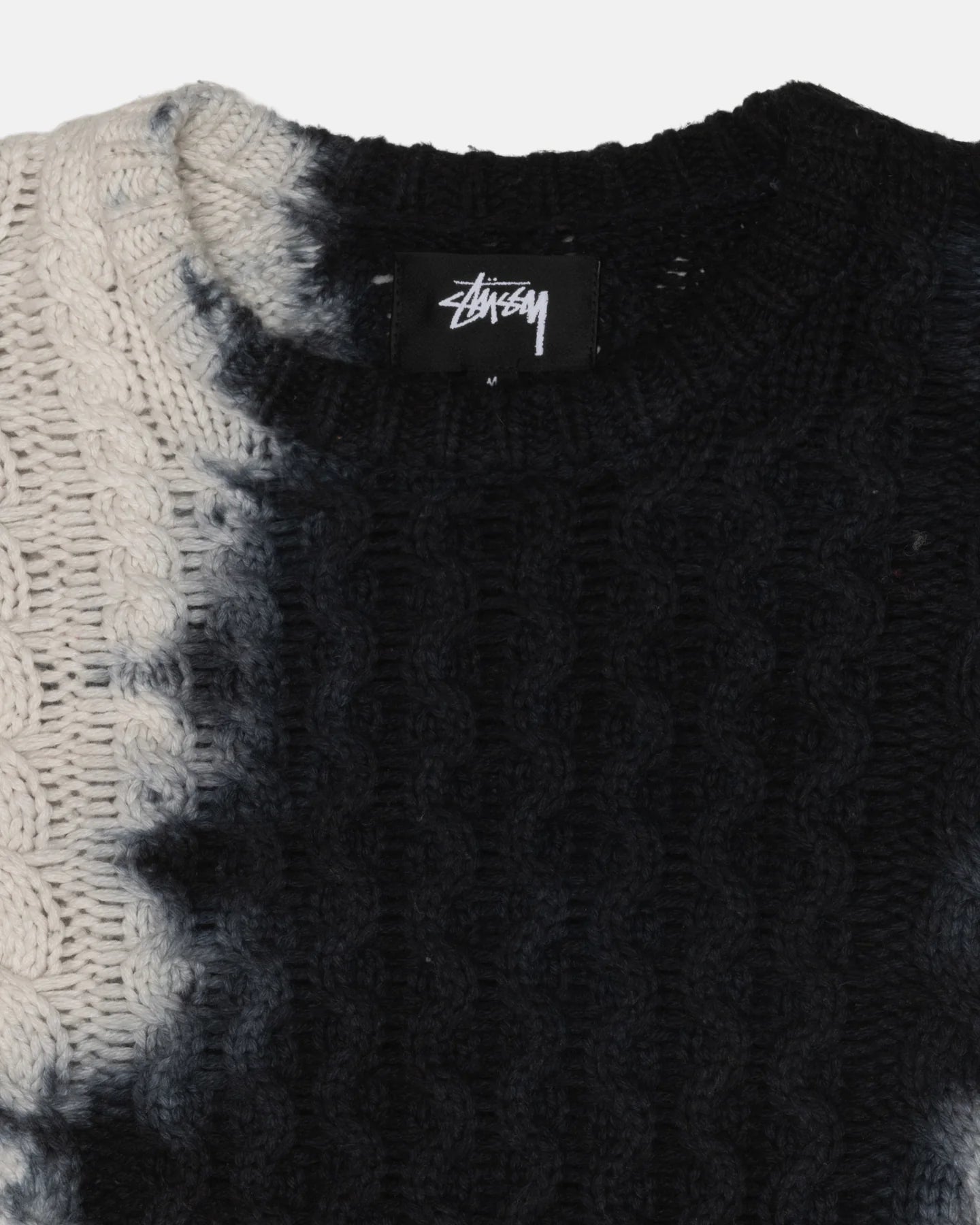 Stüssy Tie Dye Fisherman Sweater Black