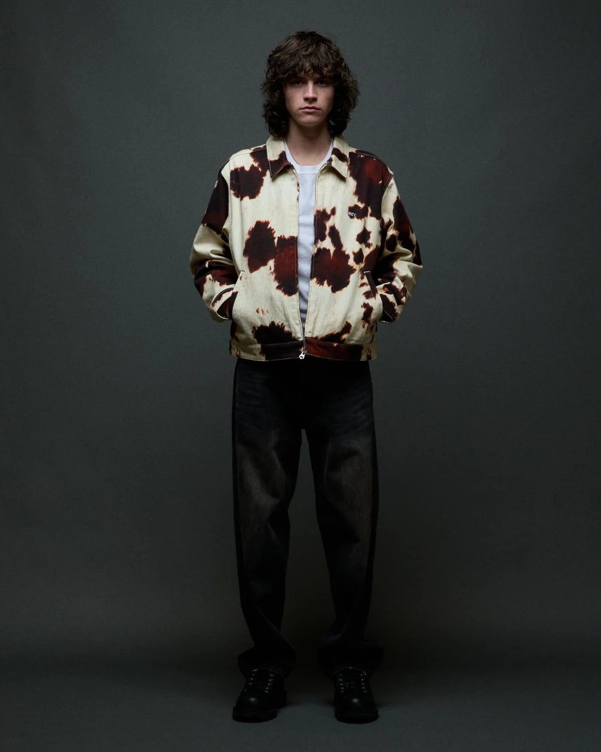 Obey Workshop Jacket Cow Print