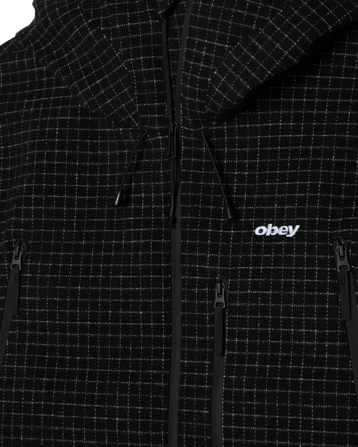 Obey Obsidian Wooly Jacket Black Plaid