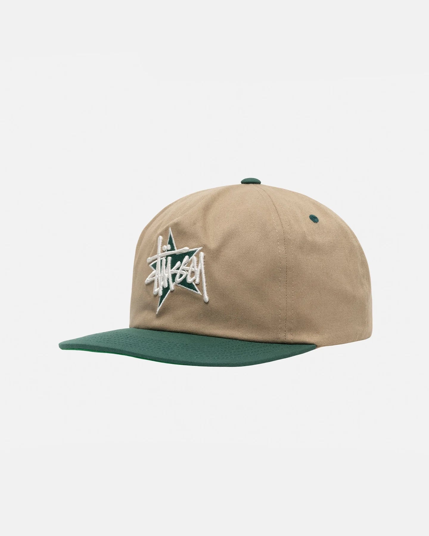 Stüssy Basic Star Strapback Cap Khaki