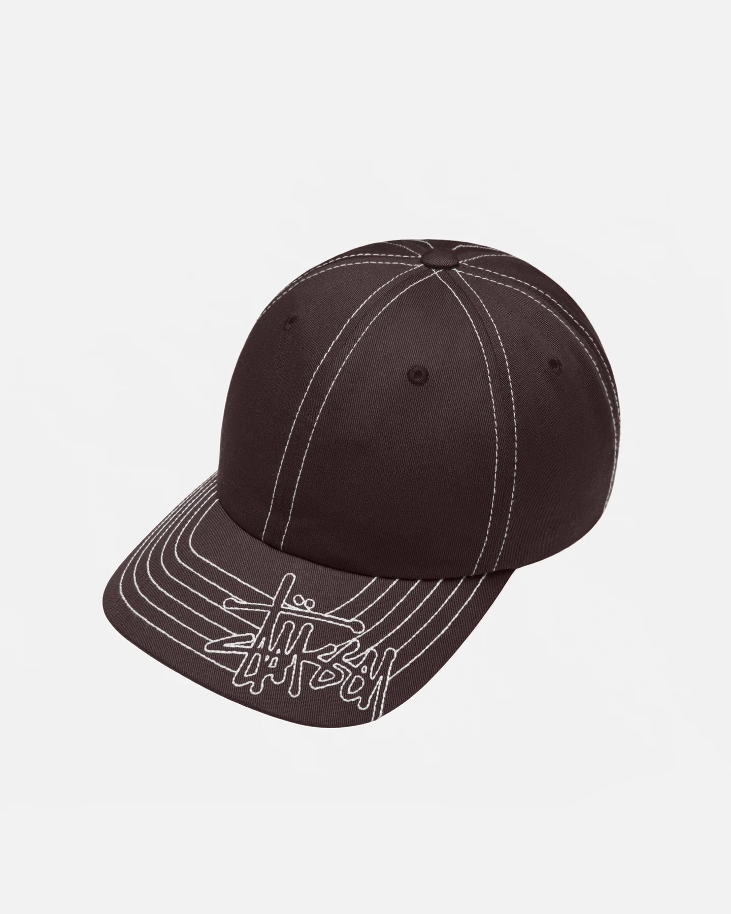 Stüssy Basic Visor Stitch Low Pro Cap Brown