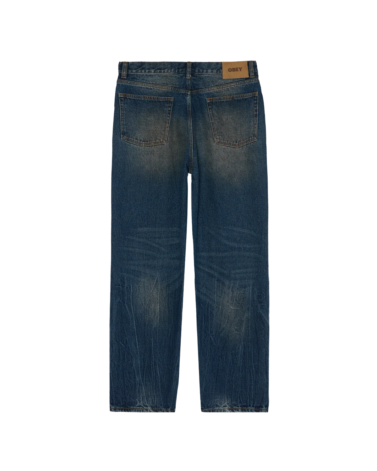 Obey Classic Baggy Denim Oil Stained Indigo