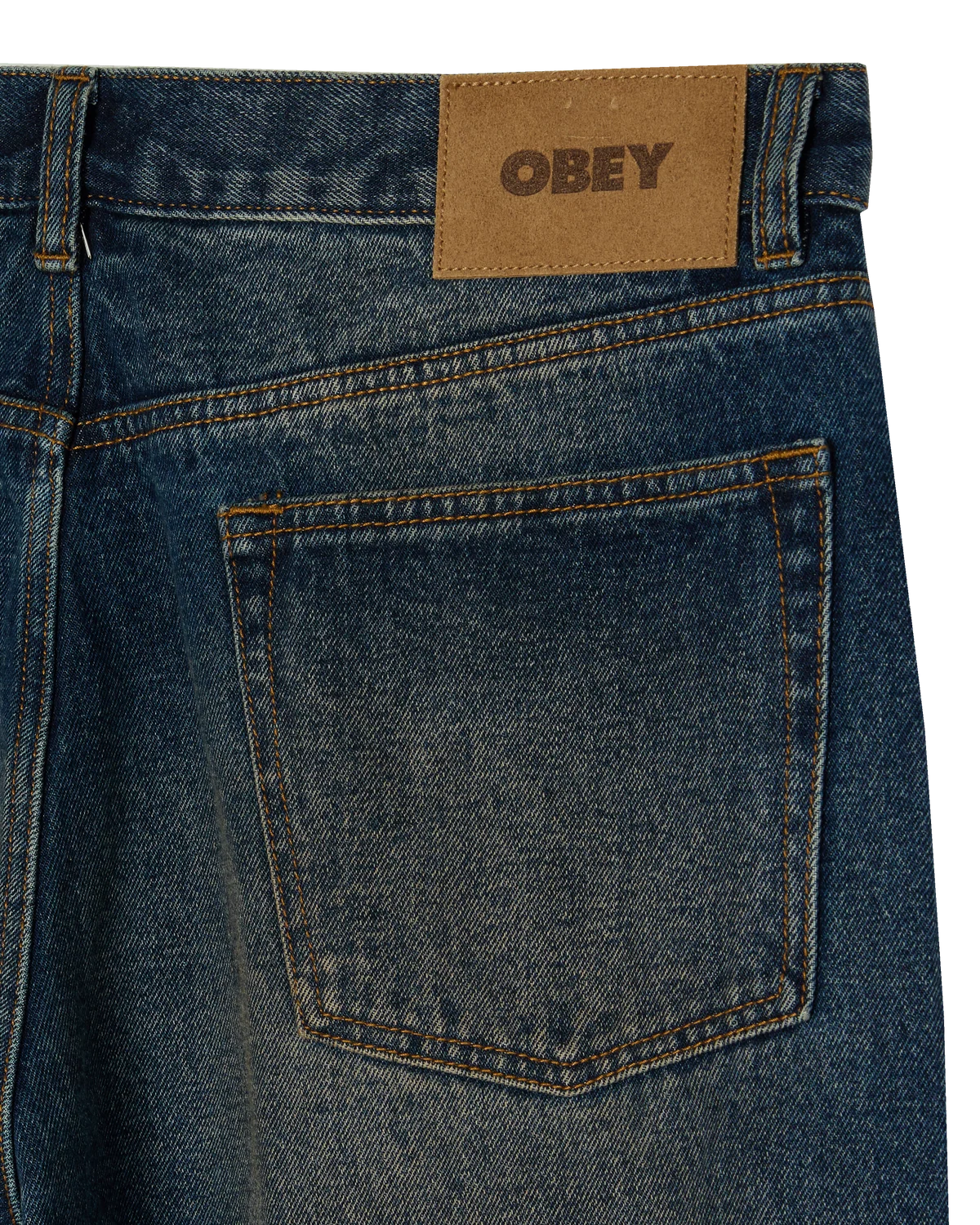 Obey Classic Baggy Denim Oil Stained Indigo