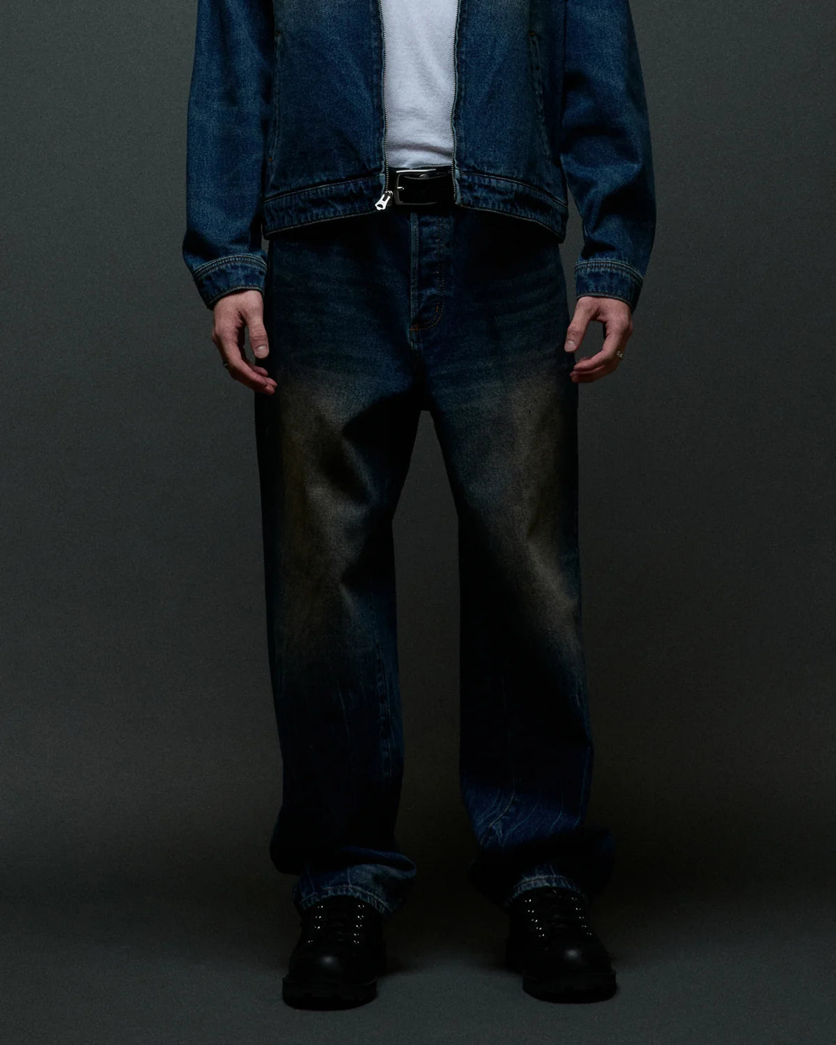 Obey Classic Baggy Denim Oil Stained Indigo