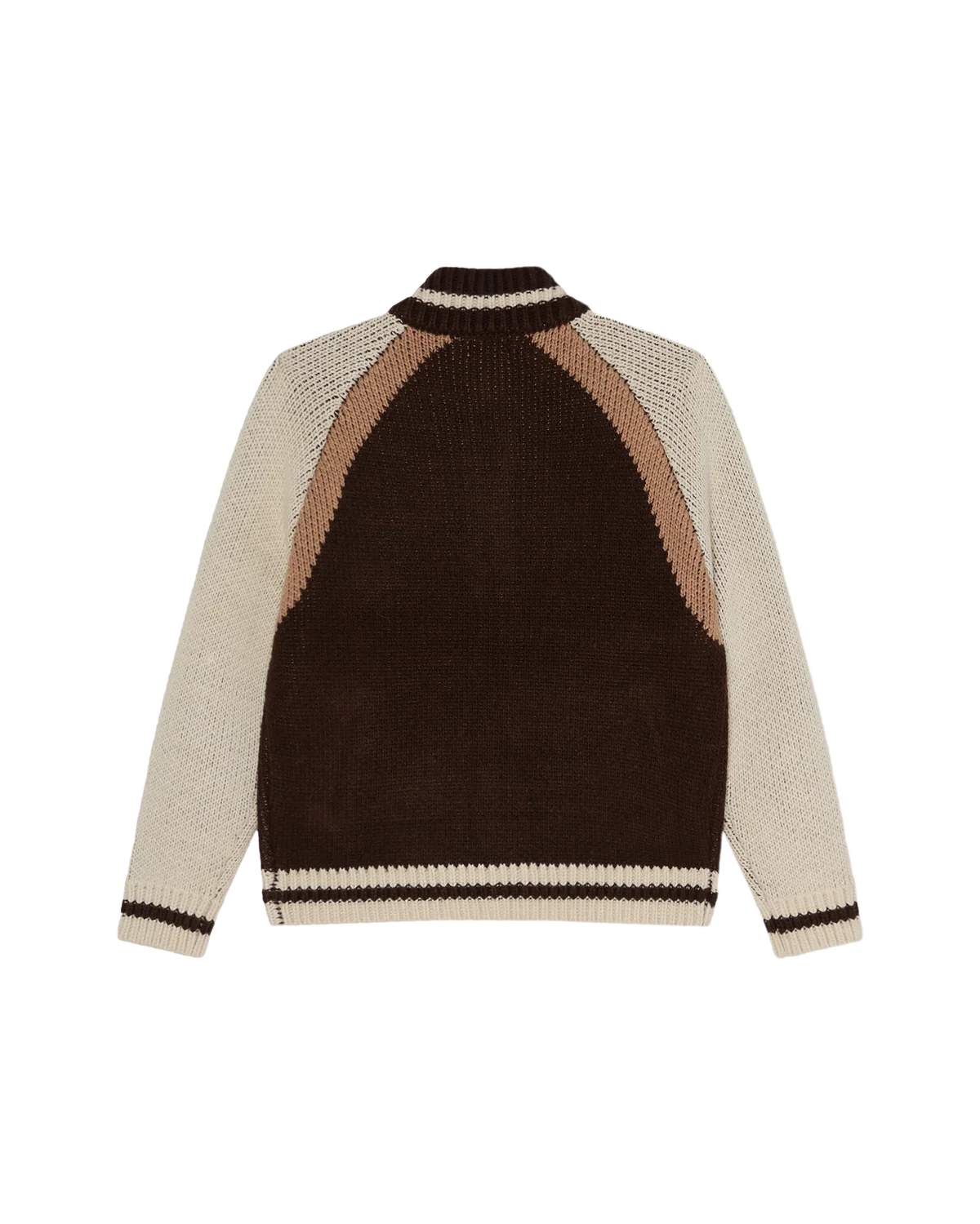 Obey Aven Zip Up Sweater Brown
