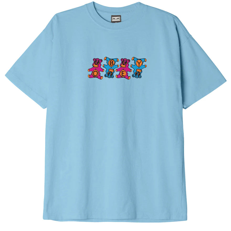 Obey Bears T-Shirt Sky Blue