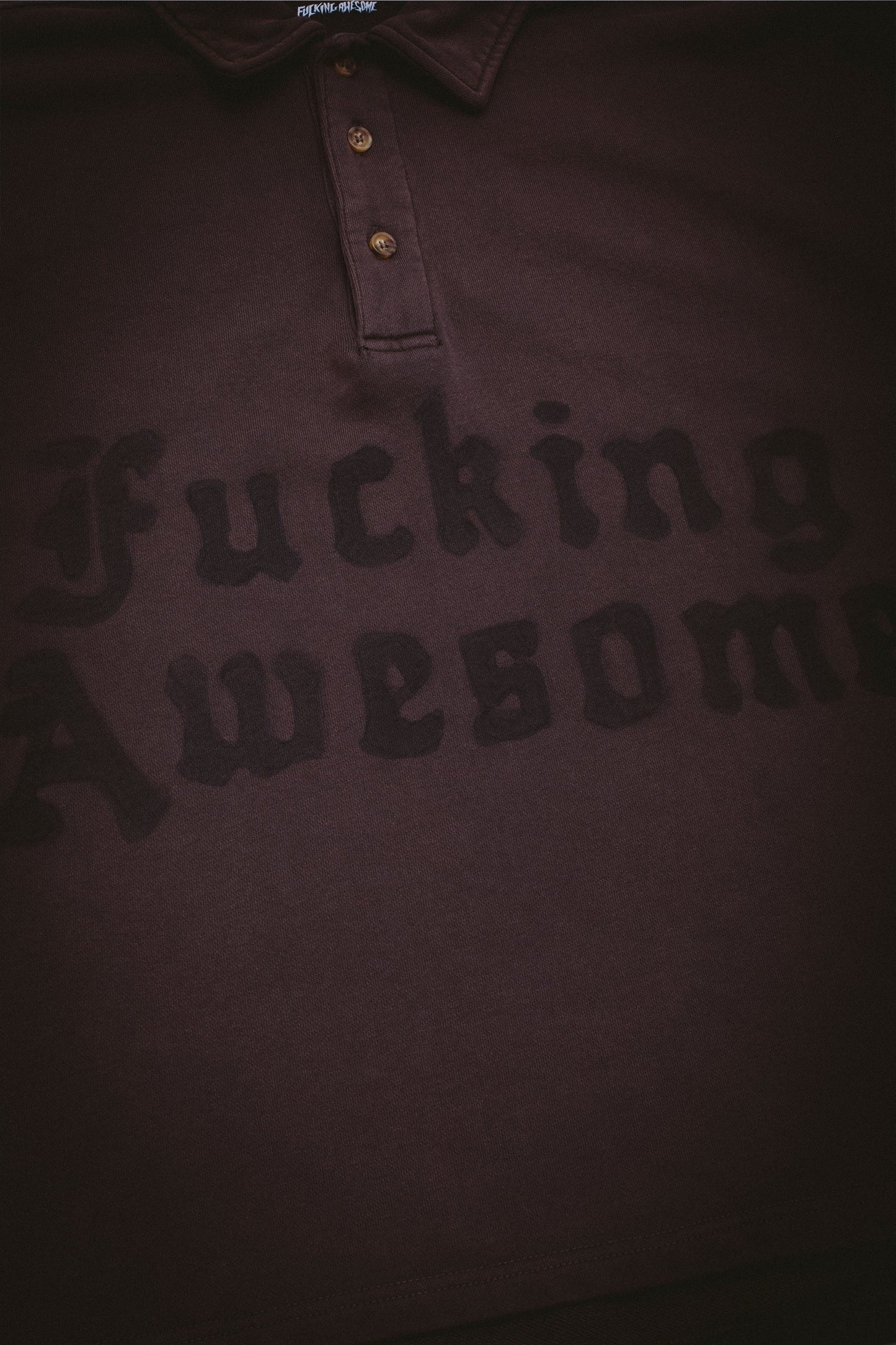 Fucking Awesome Blackletter Rugby Sweater Dark Grey