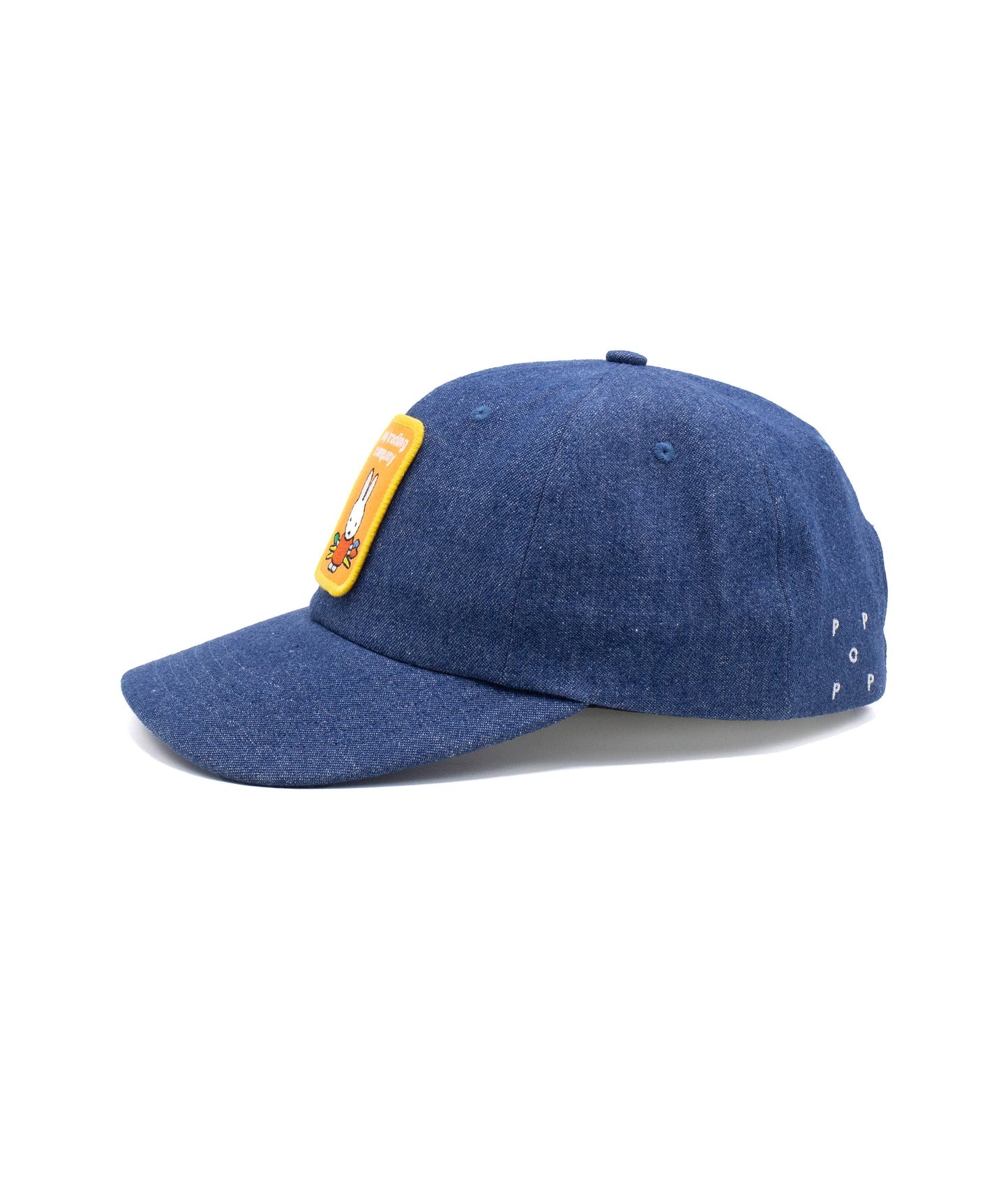 POP x Miffy Patch Sixpanel Hat Rinsed Denim