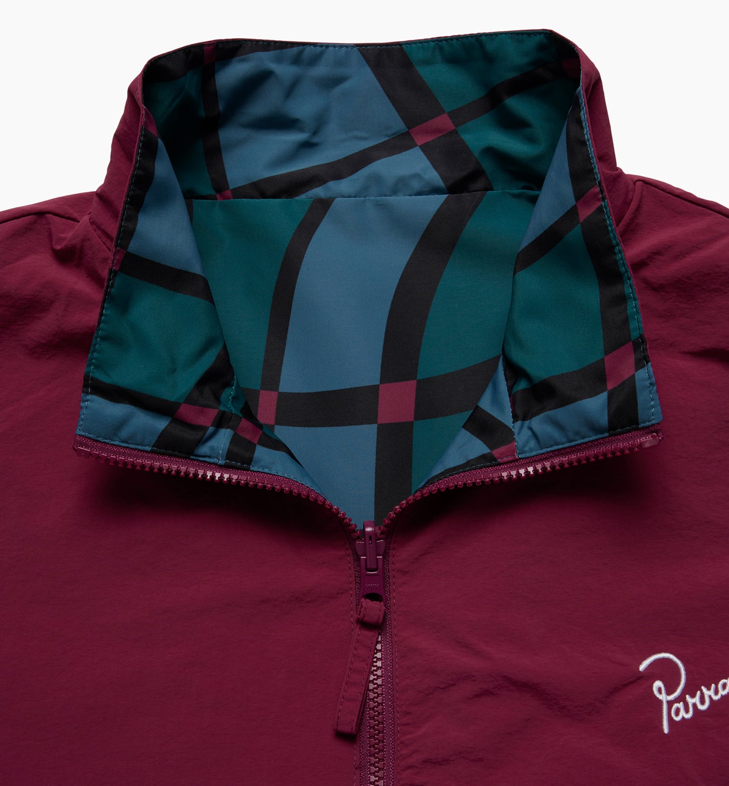 By Parra Squared Waves Pattern Track Top Check