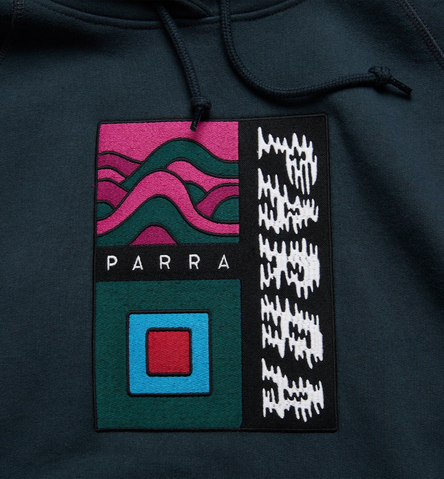 By Parra Wave Block Tremors Hoodie Navy Blue