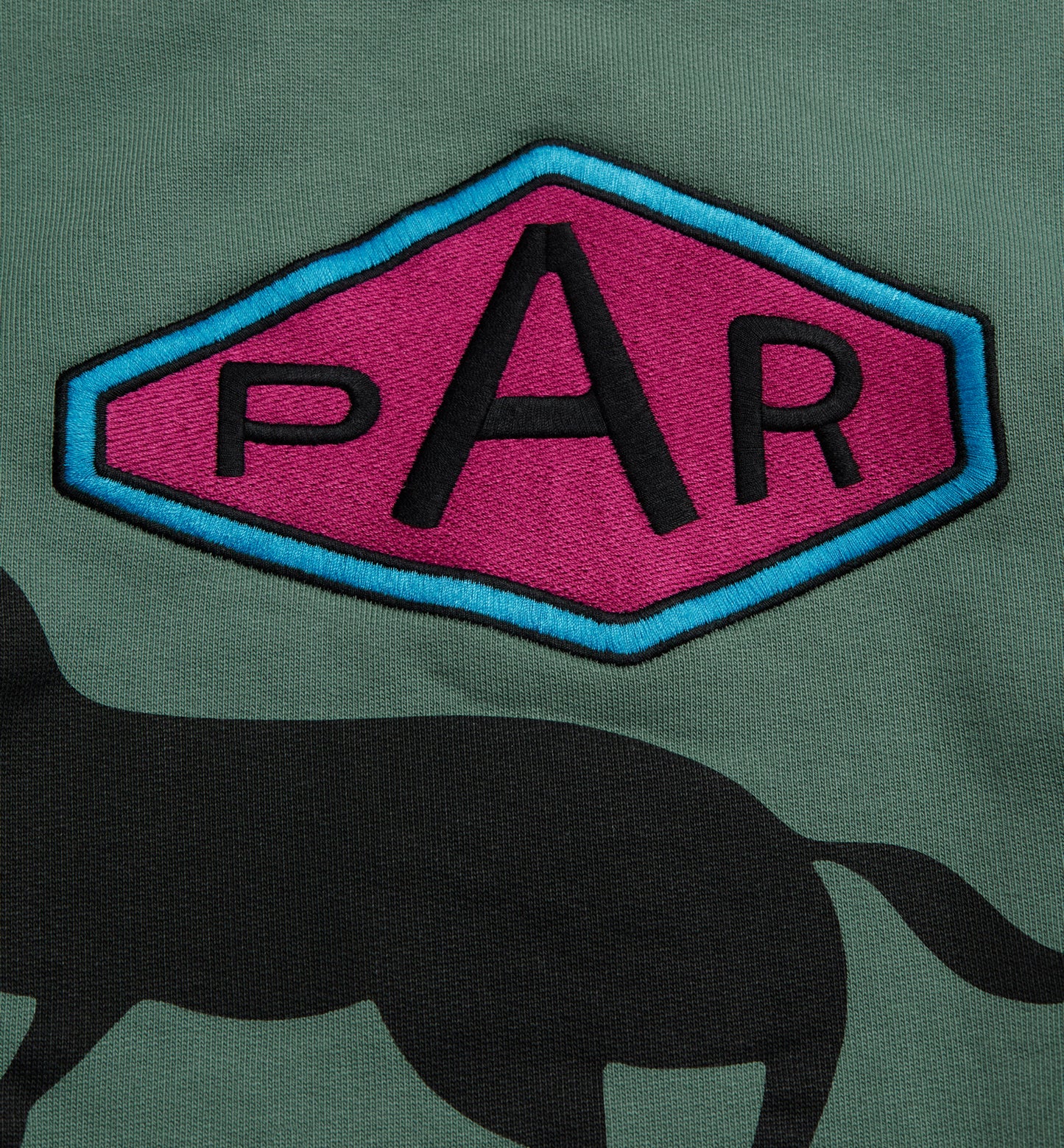 By Parra Snaked By A Horse Crewneck Sweater Pinegreen