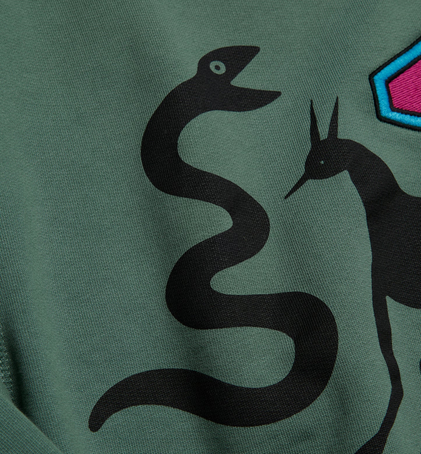 By Parra Snaked By A Horse Crewneck Sweater Pinegreen
