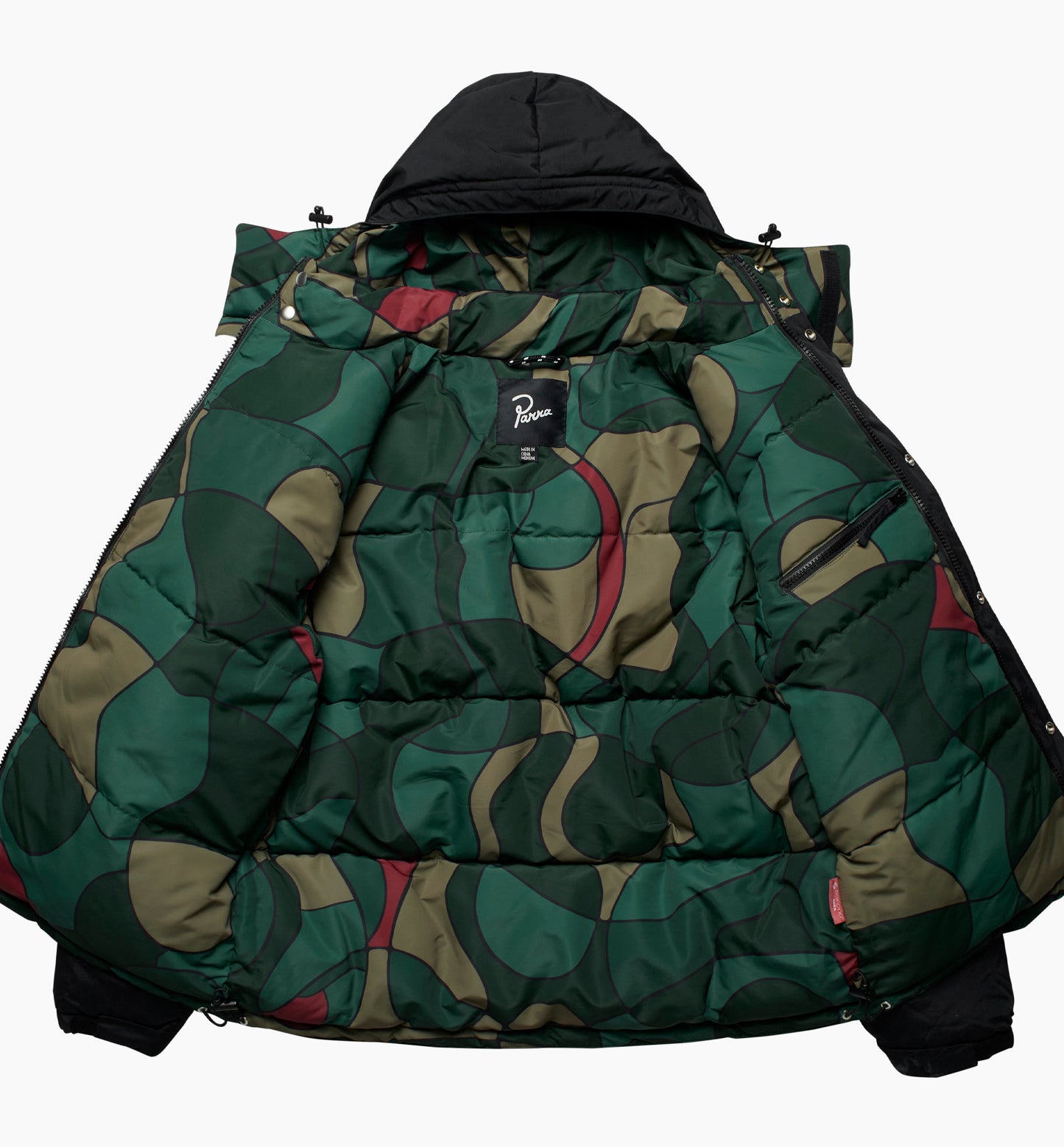 By Parra Trees In Wind Puffer Jacket Black