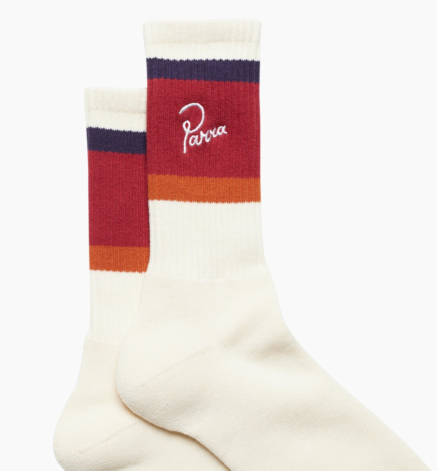 By Parra Script Logo Crew Socks Offwhite