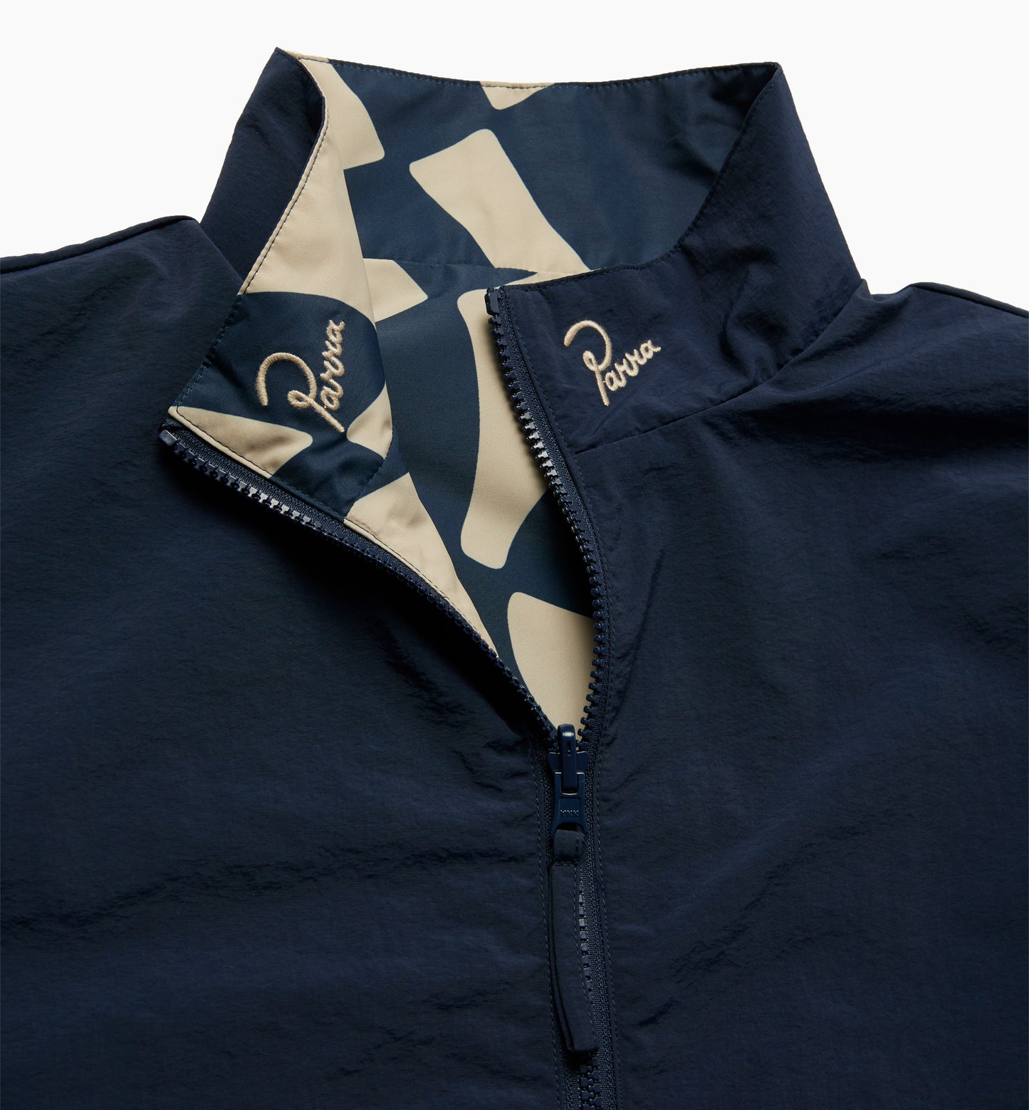 By Parra Zoom Winds Reversible Track Jacket Navyblue