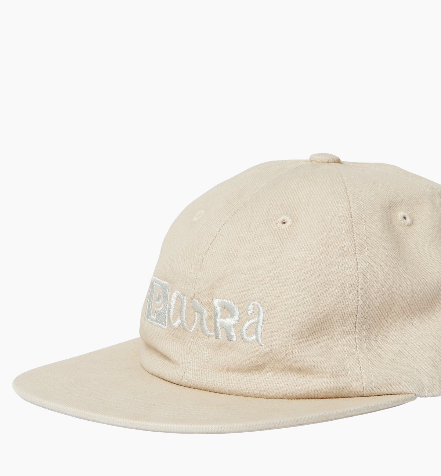 By Parra Blocked Logo 6 Panel Hat Offwhite