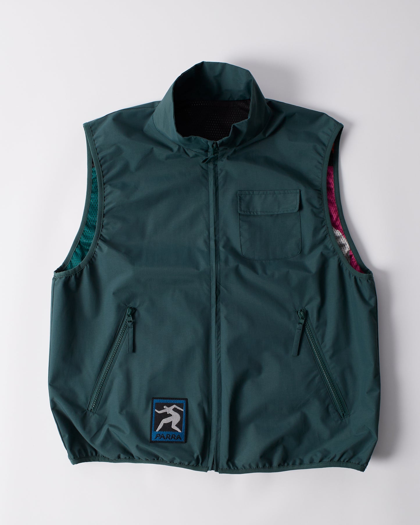 By Parra Ghost Cave Reversible Vest Green