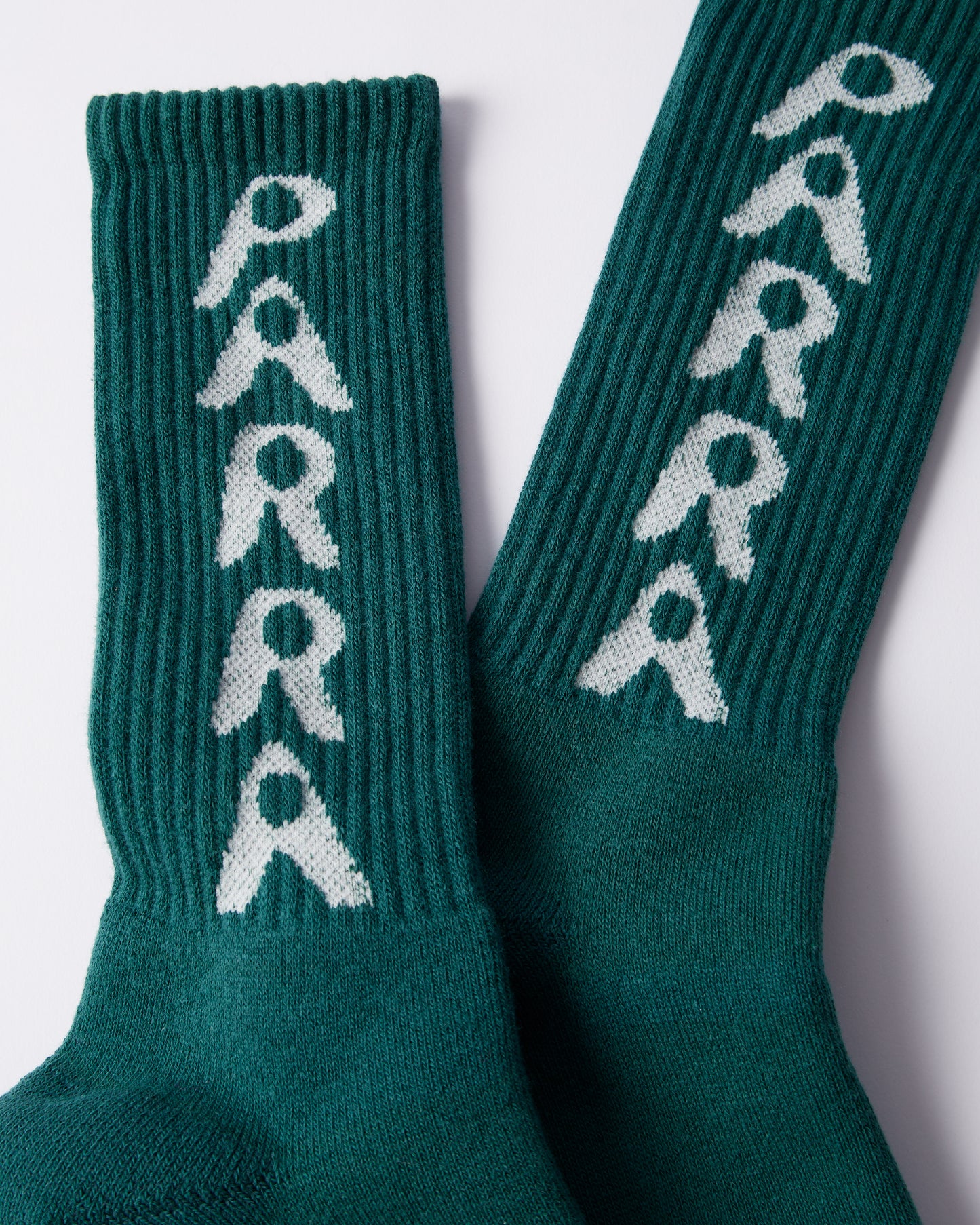 By Parra Hole Logo Crew Socks Castleton Green