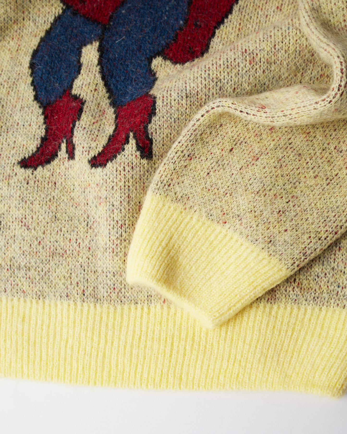 By Parra Stupid Strawberry Knitted Sweater Yellow