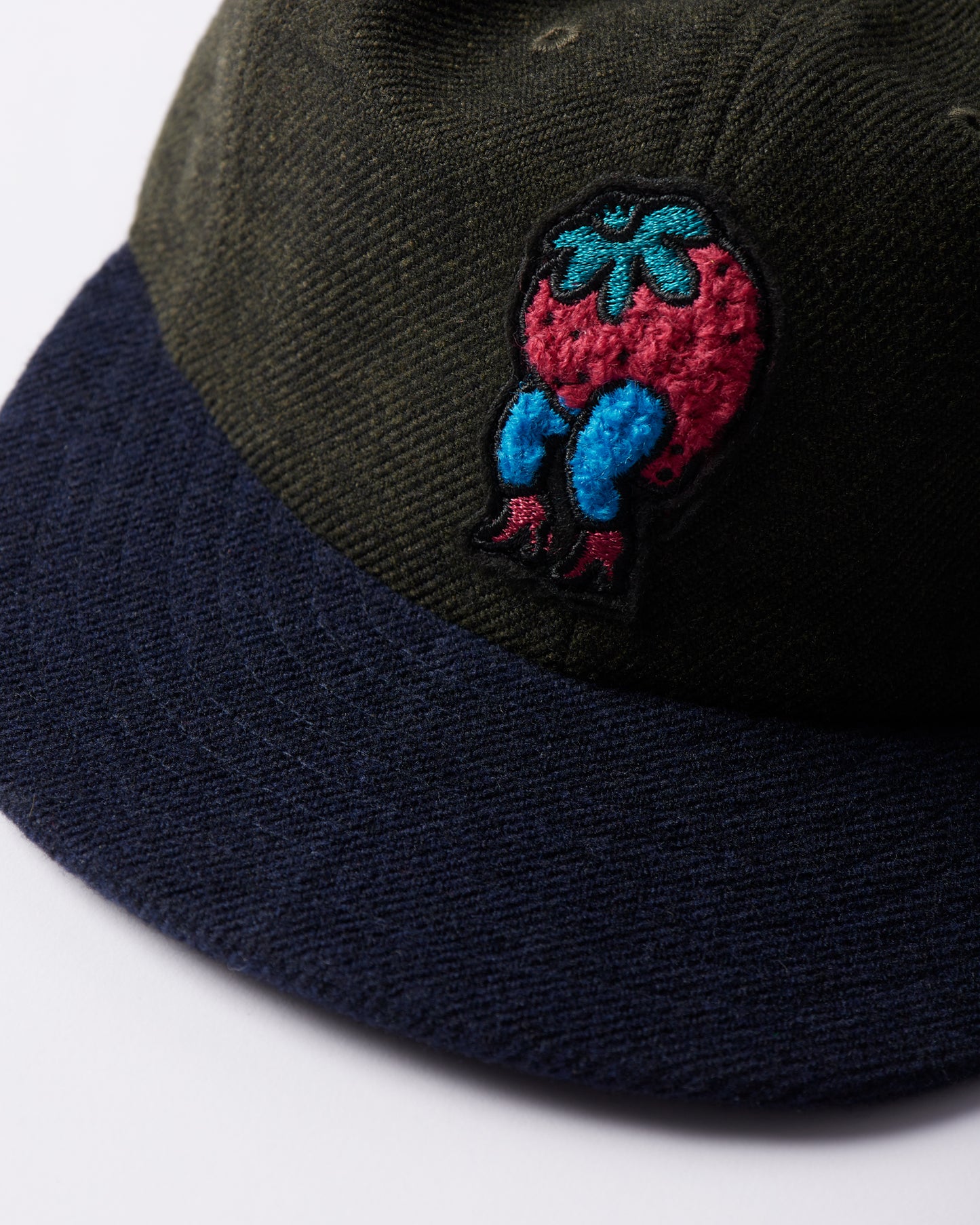 By Parra Stupid Strawberry 6 Panel Hat Hunter Green