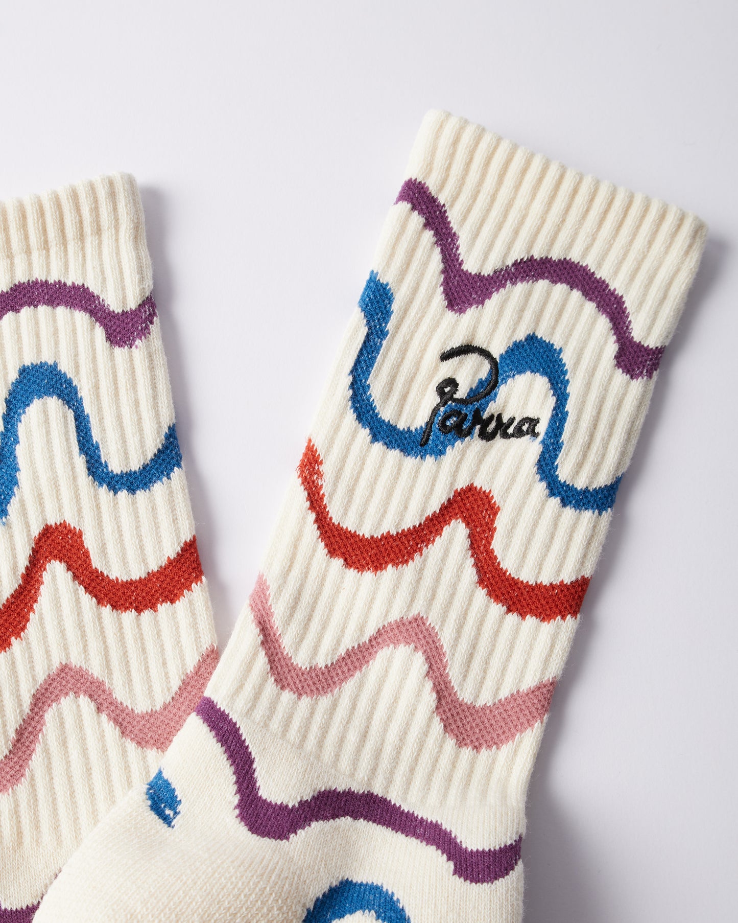 By Parra Sock Wave Crew Socks Off White