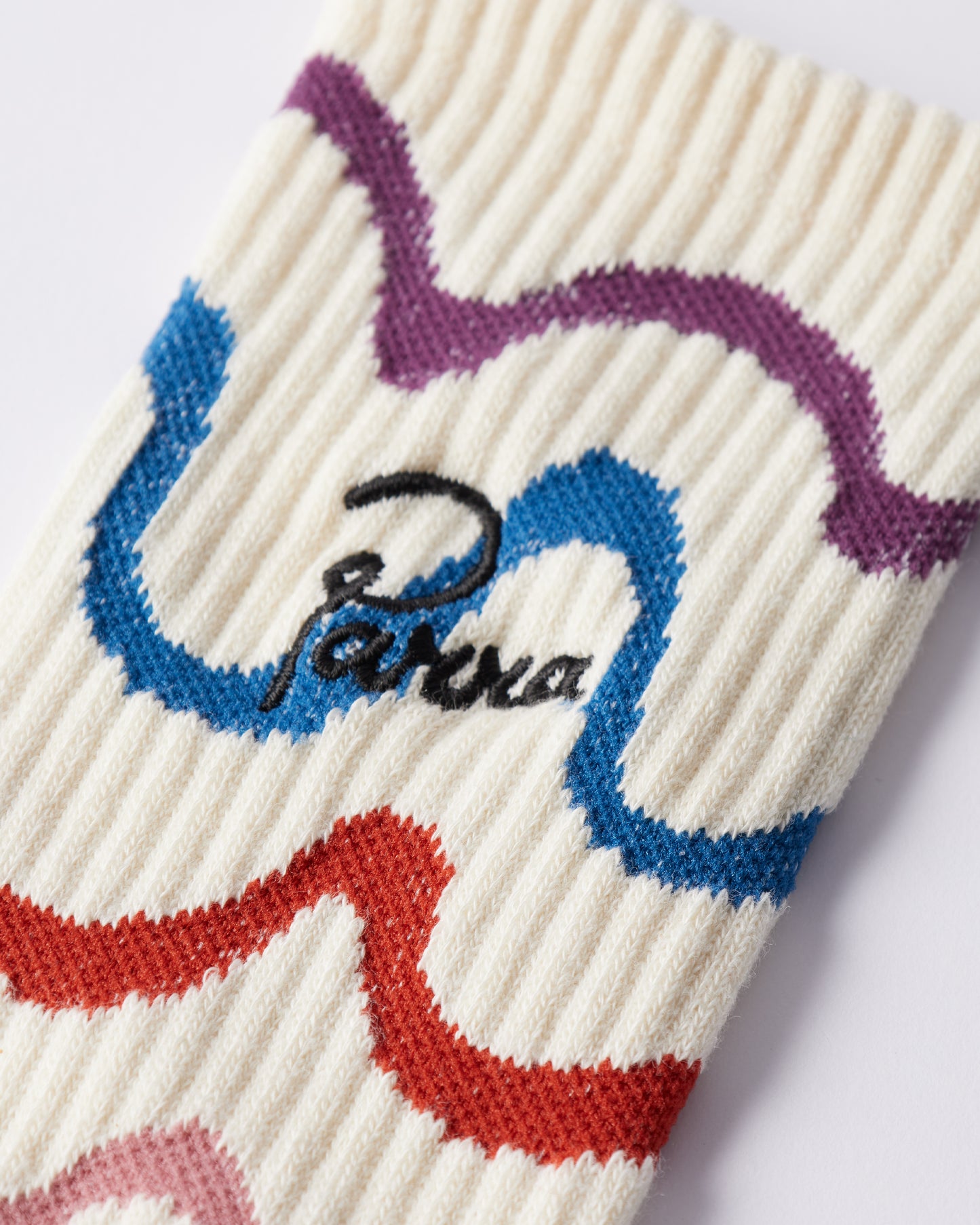 By Parra Sock Wave Crew Socks Off White