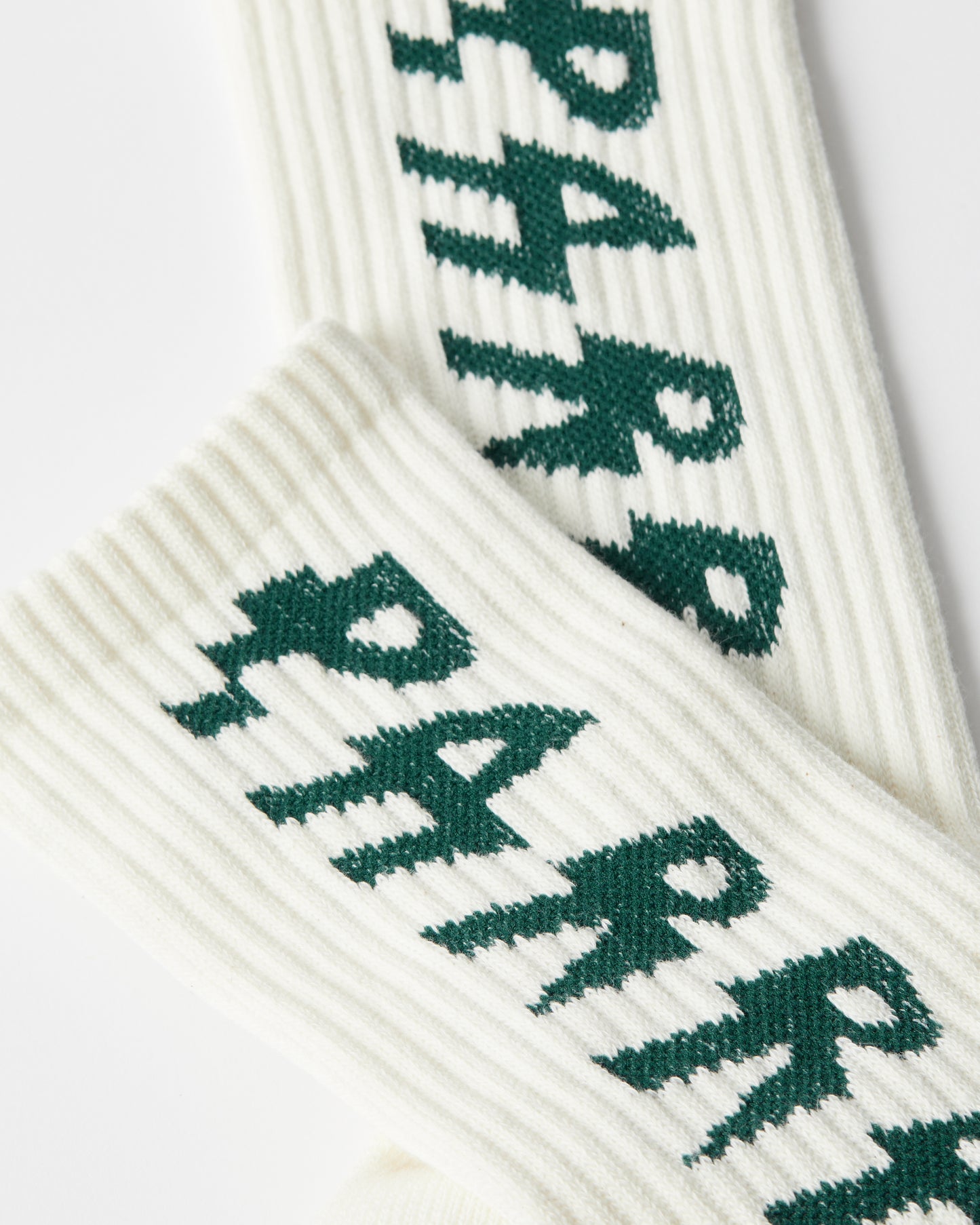 By Parra Shocker Logo Crew Socks White