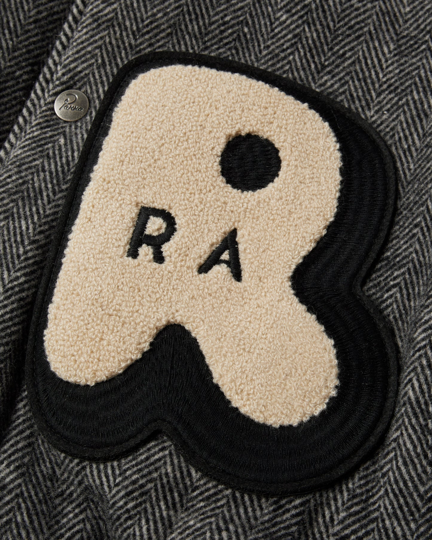 By Parra Rounded PAR Varsity Jacket Dark Grey