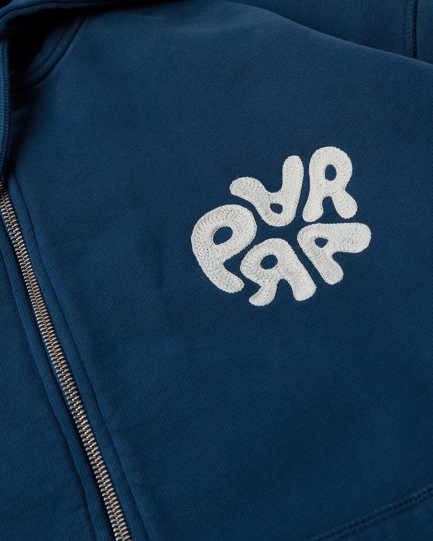 By Parra 1976 Logo Zip Hooded Sweater Blue