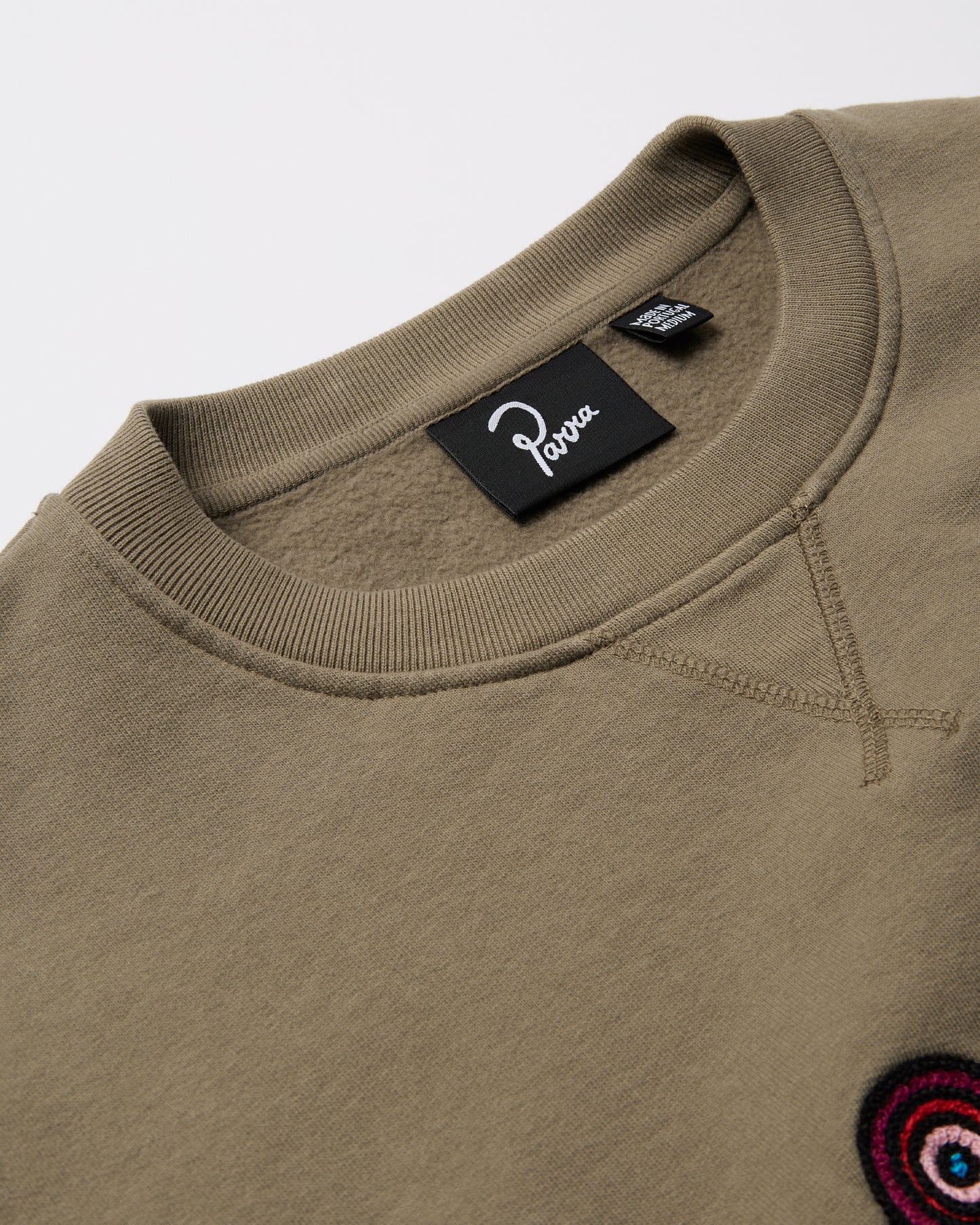 By Parra Future Visions Crewneck Sweater Stone Grey